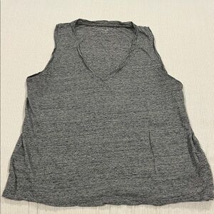 Madewell Heather Gray V-Neck Tank Top